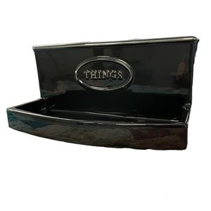 Hotel Vendome Spa Collection Things Bathroom Vanity Tray Caddy Black Organizer